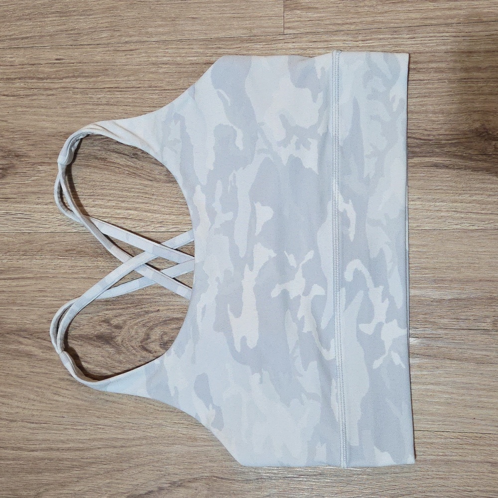 Lululemon Energy Bra Long Line *Medium Support B/C Cup Incognito Camo Jacquard